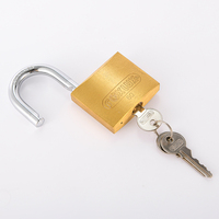 Cadenas à code en acier trempé avec anse en laiton massif, antivol, pour entrepôt et armoire, avec clé, logo personnalisé