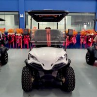 Carrito de Golf Eléctrico para 6 Pasajeros, Cabina Espaciosa, Asientos Cómodos, Carrito Utilitario de 4 Ruedas para Alquiler en Complejos Turísticos