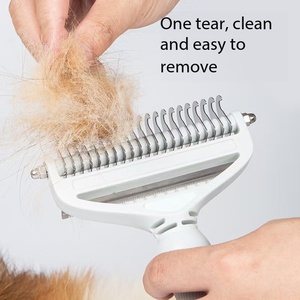 Peine y Cepillo 2 en 1 Ecológico de Acero Inoxidable para Perros, para Limpieza, Baño y Desenredado del Pelo Canino - Product Image 4