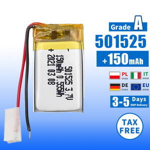 맞춤형 충전식 <span class=keywords><strong>3.7v</strong></span> 501525 150mah 리튬 폴리머 <span class=keywords><strong>Lipo</strong></span> 배터리 502020 <span class=keywords><strong>3.7V</strong></span> 180mAh 601220 701225 리튬 폴리머 배터리 - Product Image 2