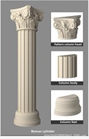 Colonne décorative de style européen en EPS, pilier extérieur de villa en polystyrène léger, imperméable et personnalisé pour façade de bâtiment