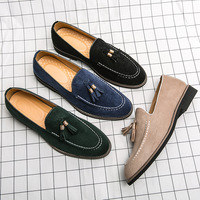 Chaussures pour hommes, grandes tailles, nouvelles chaussures en cuir décontractées, style coréen tendance, mocassins à enfiler