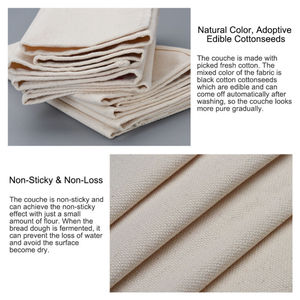 Paño de Fermentación <span class=keywords><strong>para</strong></span> <span class=keywords><strong>Pan</strong></span> de Lona de Algodón de 26x35 Pulgadas - Product Image 5