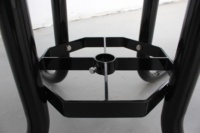 Meubles de rue, table de camping commerciale d'extérieur, acier perforé, tables de pique-nique pour parcs et rues, et chaises en treillis métallique soudé