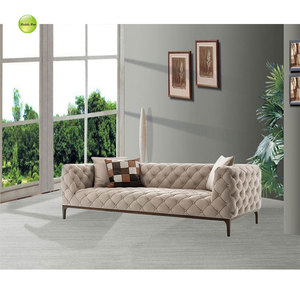 Canapés carrés classiques en tissu velours traditionnel entièrement capitonnés avec <span class=keywords><strong>mousse</strong></span> haute densité <span class=keywords><strong>pour</strong></span> salon - Product Image 5