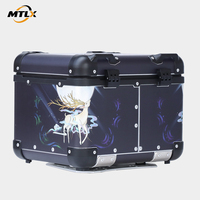 Boîte à bagages arrière pour moto MTLX en alliage d'aluminium 42L, compatible avec les modèles de scooters et de motos, rénovation/amélioration
