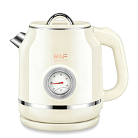 Hervidor de Agua Rápido RAF R.7209, 1500W, 1.5L, con Control de Temperatura, Apagado Automático, Enchufe VDE, Base Giratoria de 360° para Preparación de Bebidas en la Cocina