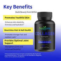 Capsules de protéines multi-collagène en marque privée OEM pour adultes, soutien de la peau, des cheveux, des ongles et des articulations, 1500 mg, 150 unités