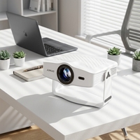 Projecteur LED JUNUO J500 500 Lumens ANSI 1080P Prêt pour la 4K Android 14 Haut-parleurs Stéréo HIFI Home Cinéma Portable 1 Go de RAM 8 Go de ROM