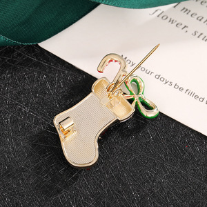 Christmas Cartoon Alloy Brooch Crystal Rhinestone <b>Pin</b> Unisex Fashion Accessory For Holiday Decor - Product Image 4