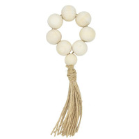 Porte-serviettes en bois avec pompons, style ferme, pour décoration de table, cadeau de pendaison de crémaillère, accessoires de décoration de fête de mariage