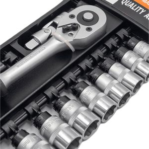Taiwan Drive SAE 6 <b>Point</b> <b>Socket</b> Wrench Set 13pcs - Product Image 4