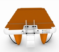 Drop Stitch pont d'eau flottant Bateau gonflable Pêche eau flottante aire de jeux Island Pontoon Yoga Floating Dock Platform