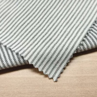 80% Polyester15 % Hilo calefactor 5% Spandex Stretch Brshed Stripe Fleece Knit Fabric para prendas de vestir