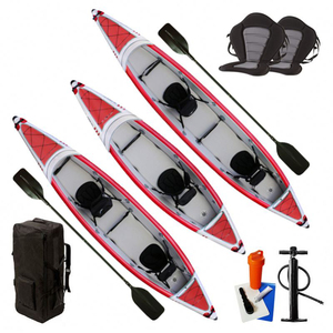 Kayak gonflable pliable pour 2 personnes PF Manufacture Factory, canoë de pêche avec pompe manuelle KX05 PF, vente en gros de kayaks pliables - Product Image 1