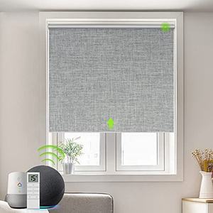 ستائر منزلية آلية تعمل بالتحكم الصوتي أليكسا، محرك كهربائي للنوافذ، ستائر دوارة معتمة 100٪ من القماش للنوافذ - Product Image 5