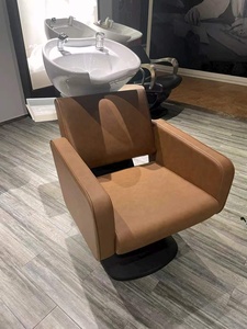 Sillón de Peluquería Moderno de Cuero, Silla Hidráulica para Lavado de Cabello, Altura Ajustable, Giratoria, Mueble de Barbería - Product Image 6