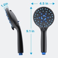Kit de pommeau de douche intelligent à jet hydraulique en ABS, moderne, écologique, à économie d'eau, pour hôtels de luxe, avec débit réglable