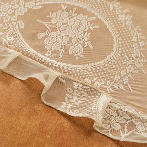 Eleganti <span class=keywords><strong>tende</strong></span> di pizzo giallo crema deepare Set di 2 pannelli lunghi 96 pollici <span class=keywords><strong>per</strong></span> l'arredamento della fattoria del soggiorno - Product Image 3