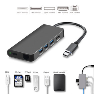新抵达的8合1 Mac扩展坞多端口<span class=keywords><strong>USB</strong></span>集线器C型适配器 - Product Image 3