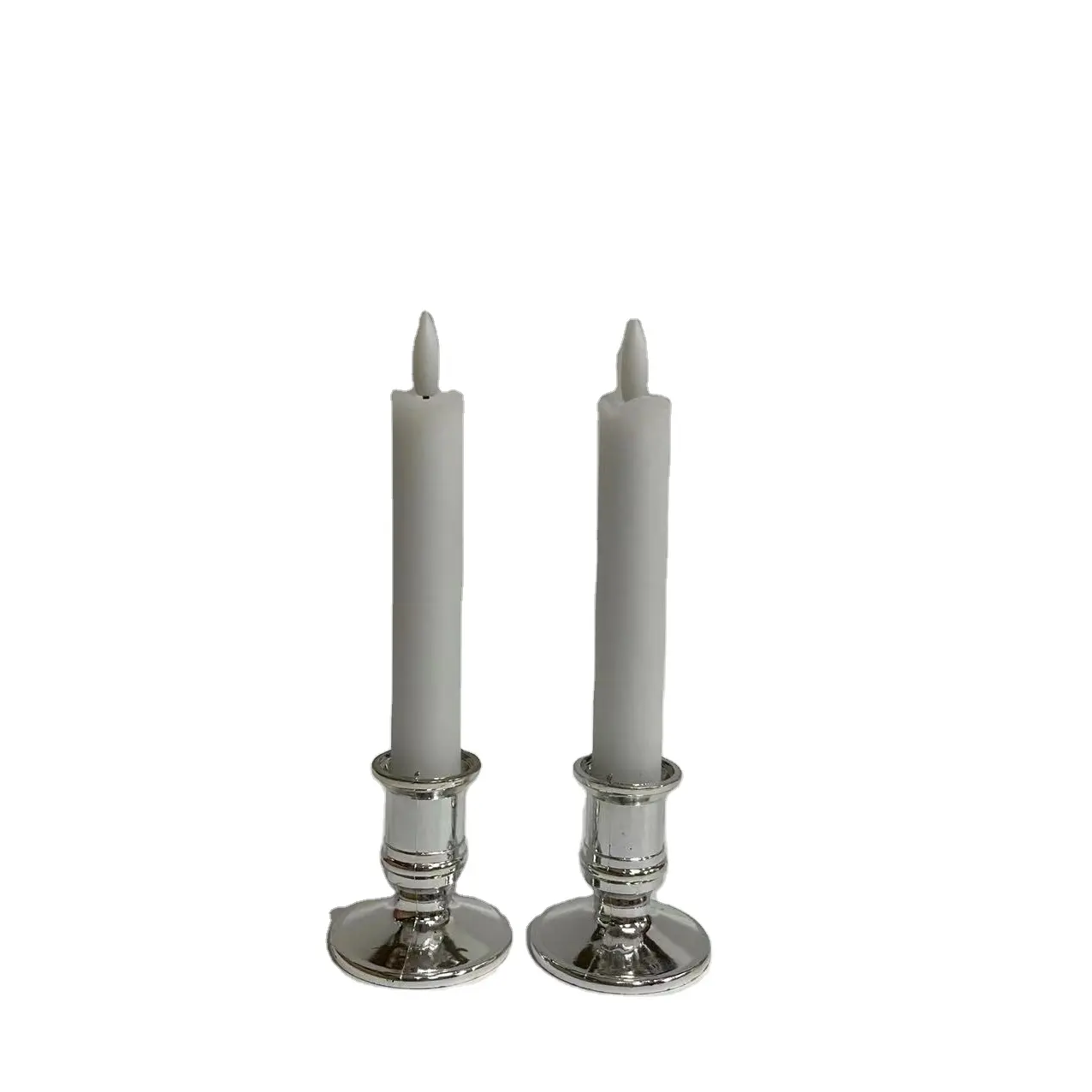 Wholesale Waved Real Wax 3D Flame Candles With Remote Control LED Taper Candles