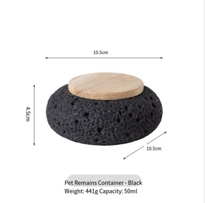 Urne funéraire simple et ronde pour animaux de compagnie, boîte à cendres étanche avec anneau en silicone pour chien, chat, petit animal, commémoration de la crémation - Product Image 2