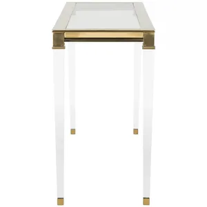 Итальянская мебель, прочная металлическая рама, стеклянный столешница из оргстекла, акриловый журнальный столик для отеля
