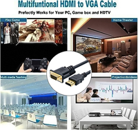Kabel adaptor konverter 1080 m, kualitas tinggi Full HD 1.8 p HDMI ke VGA