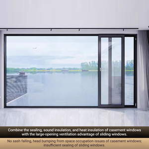 Fenêtre coulissante à isolation thermique <span class=keywords><strong>de</strong></span> haute qualité, design personnalisable, double vitrage insonorisé, aluminium imperméable, extérieur villa - Product Image 1