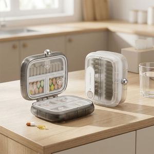 Organizador de Pastillas PP, Pastillero Semanal de 7 Días con Botón de Presión, Dispensador de Medicamentos y Vitaminas Portátil y Colorido para Viajes y Hogar - Product Image 5