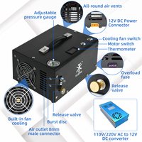 Compresseur d'air PCP portable sans huile TUXING, mini convertisseur de puissance 12V DC à arrêt automatique, 110V 220V 4500psi 300bar, idéal pour le paintball – Vente chaude