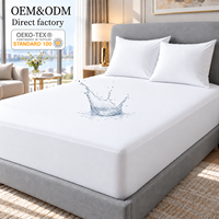Protège-matelas respirant en tissu éponge anti-acariens et anti-punaises de lit, imperméable, vente en gros
