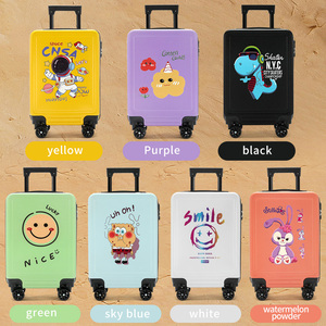 Unisex bagaglio a mano per bambini da 18 pollici modelli popolari borsa Trolley portatile ABS + PC con ruote Spinner per valigia da viaggio - Product Image 1