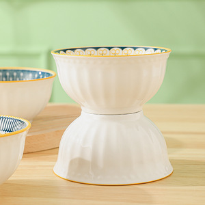 Nordic Japandi Design Disposable Ceramic Dinnerware Set Small Home or Business Use Elegant Bowls and Plates in Plant Gift <b>Box</b> - Product Image 4