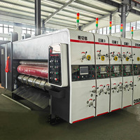 Machine de découpe et d'impression flexographique à grande vitesse entièrement automatique pour carton ondulé 3, 5, 7 plis avec empileur pour carton