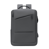 Sac à dos pour ordinateur portable d'affaires pour hommes, étanche, 15.6 pouces, sac d'ordinateur antivol, sac de voyage avec USB, grande capacité, sac d'école