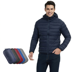 Custom Thick Winter <b>Jacket</b> <b>Men</b> Polyester Down Bubble Coat OEM ODM <b>Mens</b> <b>Puffer</b> Jaket with <b>Hood</b> Winter Padded <b>Jackets</b> for Man - Product Image 1