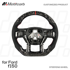 Volant personnalisé en fibre de carbone forgée pour Ford F150 F-150 F250 F350 Raptor XLT 4x4 Shelby 2015-2023, amélioration de l'intérieur de la voiture - Product Image 2