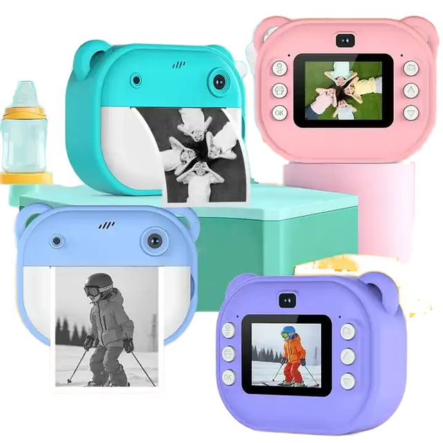1080p HD Mini Camera With Thermal Photo Paper Toys Digital Camera Gifts Toys Kids Instant Print Camera for Baby Boys Girls