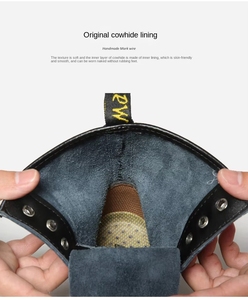 Bottes britanniques pour hommes, hauteur genou, en cuir véritable, grandes tailles 35-48, imperméables, chaussures d'hiver décontractées, chaussures de neige, chaussures d'extérieur, Heattech, fermeture éclair, rétro - Product Image 6