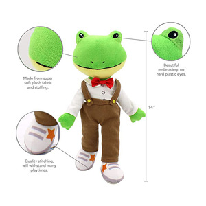 Rana de peluche gordita de alta calidad, Animal de peluche suave <span class=keywords><strong>para</strong></span> bebé de fábrica, muñeco de trapo bonito, juguete de peluche - Product Image 6