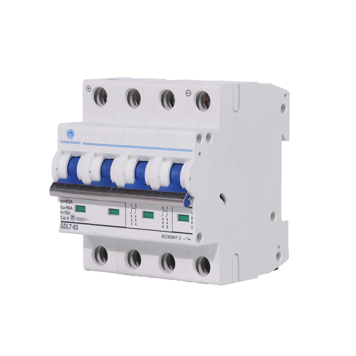 Низковольтный миниатюрный интеллектуальный выключатель MCB 1000VDC 4P 10A 16A 20A 25A 32A 40A 50A 63A мини-выключатель