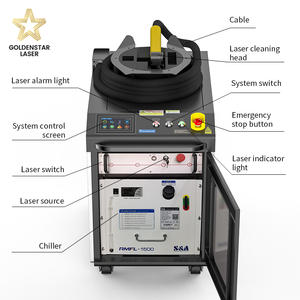 JPT 1000W高出力パルスレーザー洗浄機ファイバーレーザークリーナーステンレス鋼ウッドストーンオイル塗料錆除去 - Product Image 3