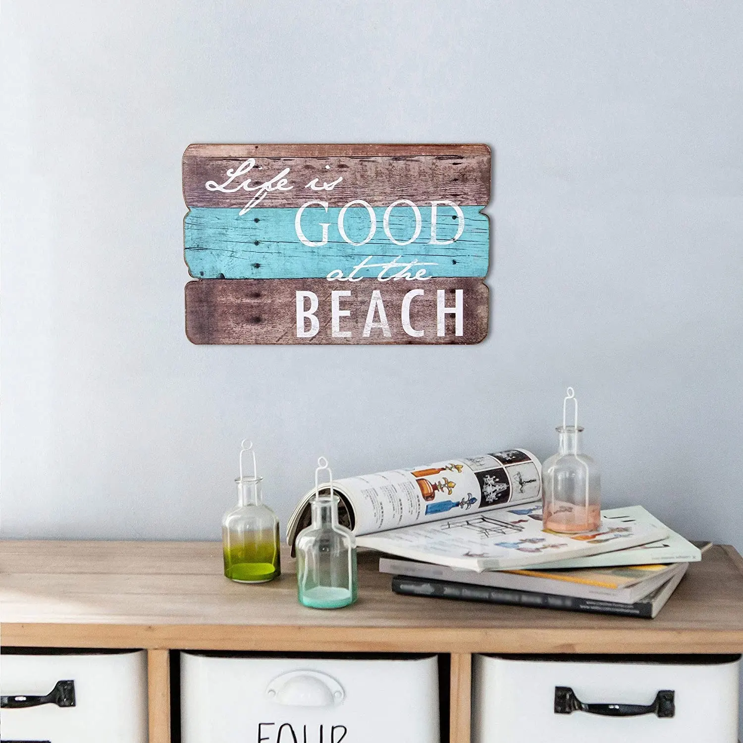 Wall Decor for Home Wooden Decorative Rustic Farmhouse Coastal Themed Decor Plaque Funny Summer Gift for Housewarming