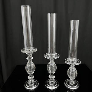 بيع بالجملة 3-حامل شموع زجاجي حامل شموع ديكور بحامل - Product Image 6