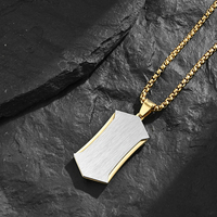 Alin Summer Explosion Tide Collier en acier inoxydable personnalisé pour hommes Street Hip Hop Punk Geometric Pendant Religious Influences