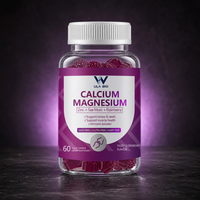 Gummies Calcium Magnésium Zinc Mousse de Mer Sureau Soutien Os et Dents OEM Marque Privée Complément Alimentaire