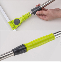 Ventes chaudes : Raclette de nettoyage pour sols en verre de salle de bain avec tête de grattoir en caoutchouc de silicone, balai de nettoyage de luxe en plastique