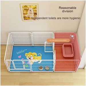 6-Panel Foldable Pet Playpen, Configurable Metal <strong>Dog</strong> Exercise <strong>Pen</strong> with Locking Gate - Product Image 3