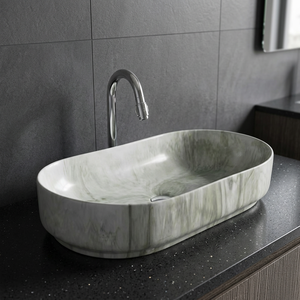 Ensembles d'articles sanitaires décoratifs en porcelaine Super marché utilisant un lavabo à main Design Table Top Lavabo Lavabo Produits en porcelaine - Product Image 5